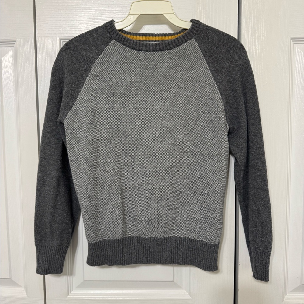 Boys Cat & Jack Two-Tone Gray Crewneck Sweater